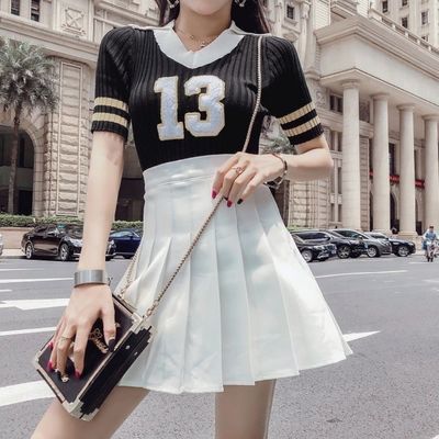 64057/2021新款百褶裙女防走光半身裙春秋JK短裙春秋ins高腰显瘦A字裙