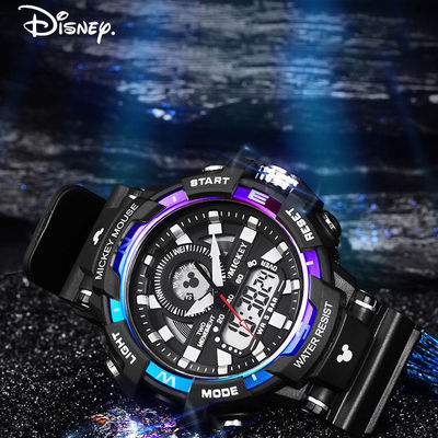 130763/2022新款迪士尼儿童手表男孩运动防水潮流中小学生多功能电子手表