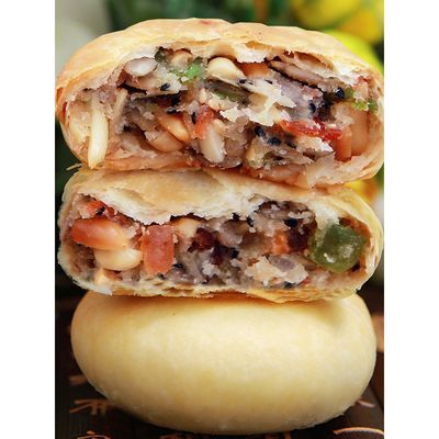 57695/酥皮月饼老月饼多口味散装中秋传统手工糕点心礼盒装