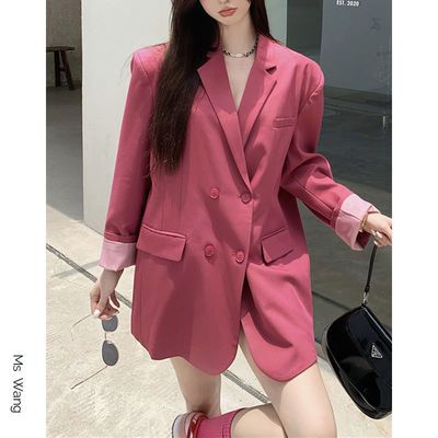 66629/炸街西装外套女休闲洋气高级感宽松长袖西服小西装设计感春秋款潮