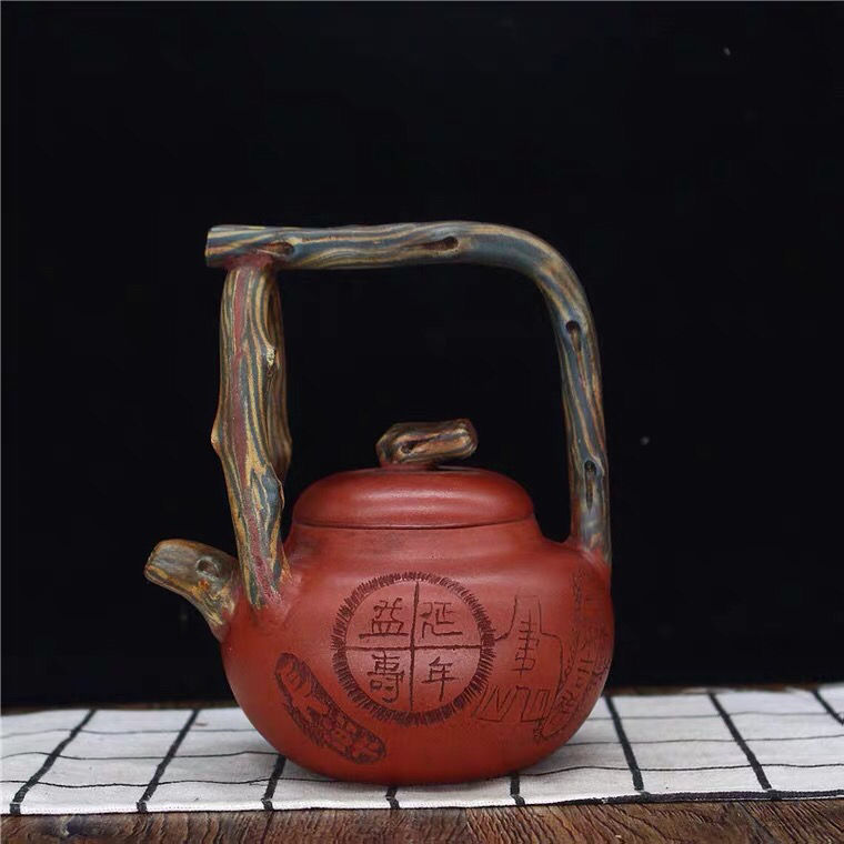 正宗宜兴紫砂壶纯手工名家周桂珍功夫茶具提梁壶家用大容量高档
