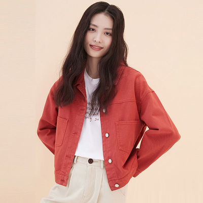 59182/牛仔外套女2021新款宽松短款上衣加绒加厚外套女潮ins百搭小个子