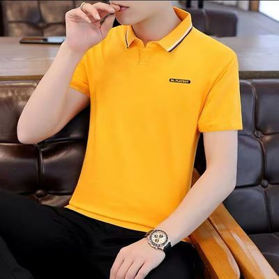 58694/2021新款夏季短袖男士polo衫青年韩版学生翻领t恤服潮流夏装体恤