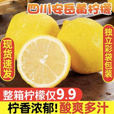 57741/四川安岳黄柠檬新鲜柠檬果子新鲜水果薄皮柠檬泡水多规格批发专用