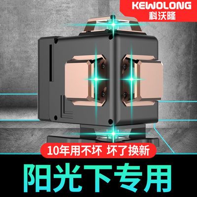 171923/德国绿光12线水平仪强光高精度红外线自带打线激光贴墙贴地水平器