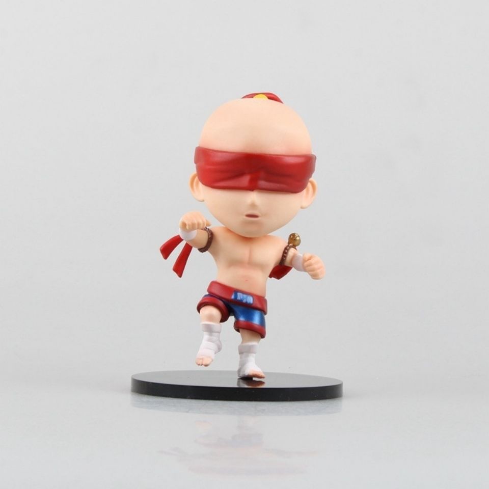 英雄联盟lol优质版亚索盲僧手办摆件,11cm剑豪举刀盲仔提脚造型!