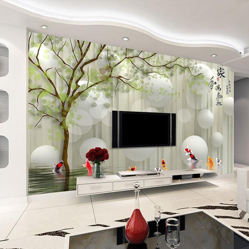 定制电视背景墙壁纸壁画6d8d电视墙背景墙壁画凹凸立体客厅装饰
