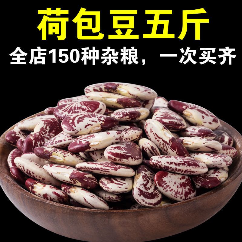 呆呆姑娘荷包豆大肾豆状元豆富贵豆花纹斑马豆耳豆煲汤煮粥杂粮豆