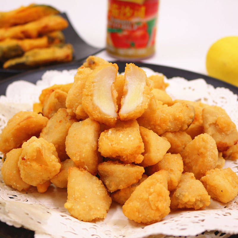 盐酥杏鲍菇1kg约 92个鸡排台湾小吃直接油炸蘑菇椒盐菇半成品