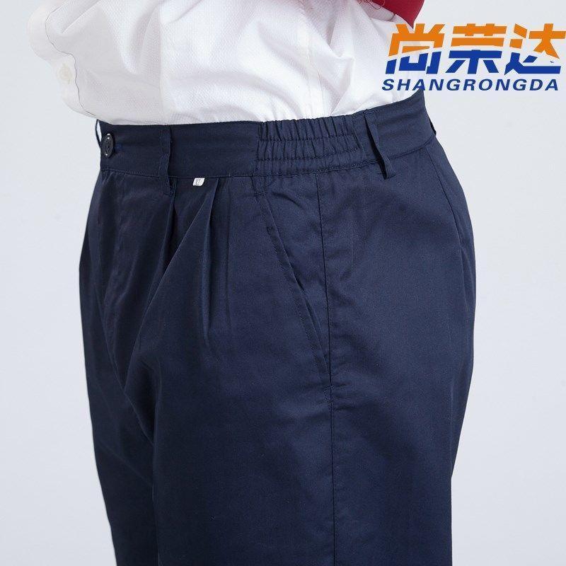 结实工作服裤子耐磨帆布深蓝色劳保藏蓝色男宽松男士修车工人
