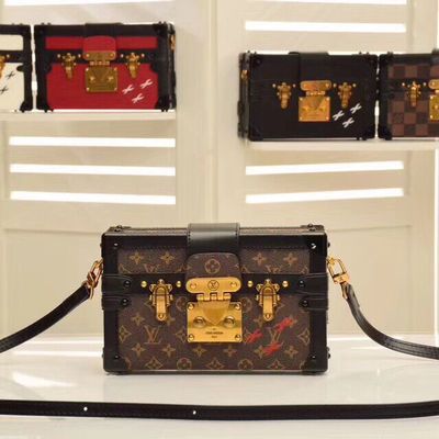 路易lv老花小方盒子包复古箱子单肩斜挎女包手提奢侈品包包m44199
