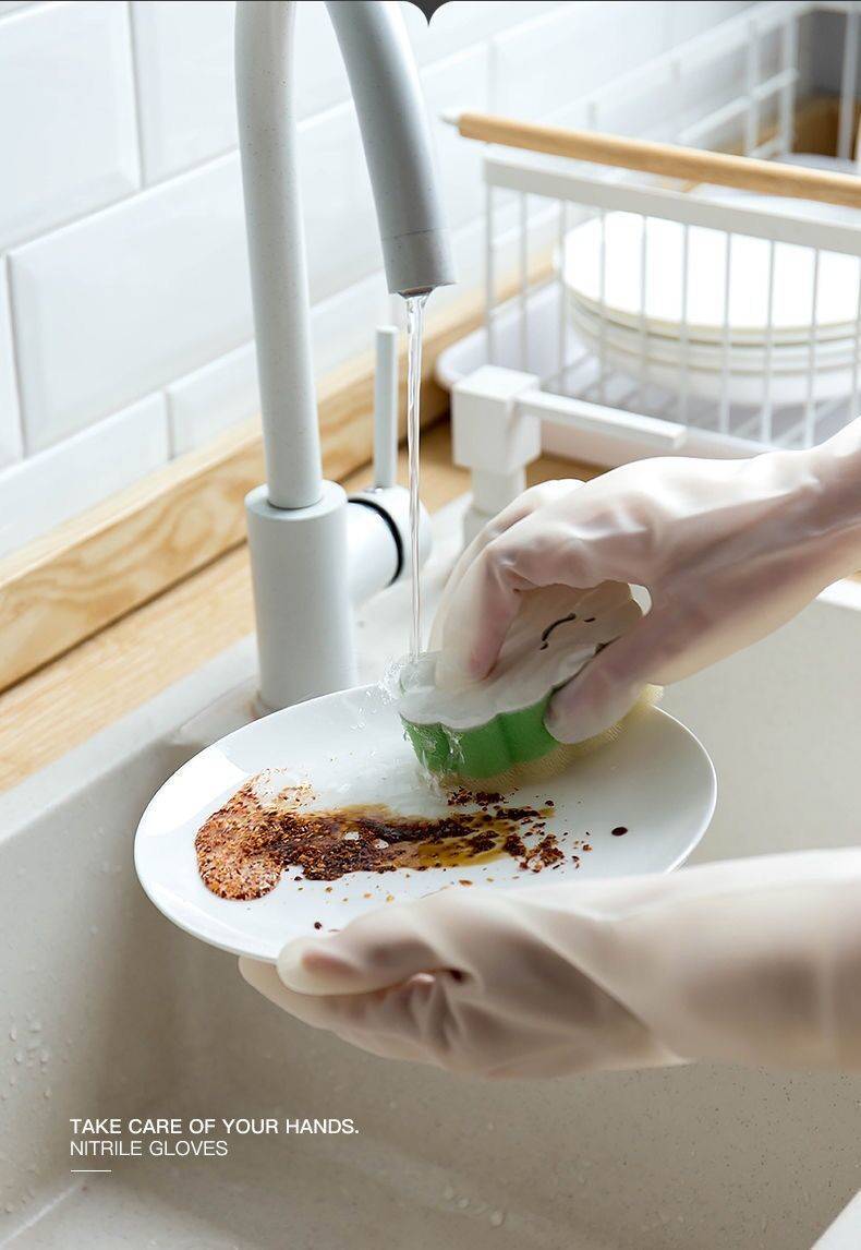 家用刷碗洗菜耐用型厨房洗碗手套防水橡胶清洁家务洗衣服乳胶手套