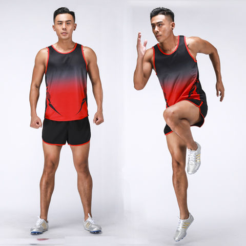 田径训练服套装男短跑马拉松背心比赛运动体考田径跑步衣服女定制