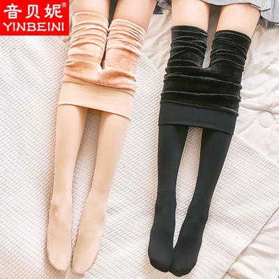 秋冬加绒加厚打底裤女光腿肉色连裤袜超自然显瘦一体踩脚保暖神器