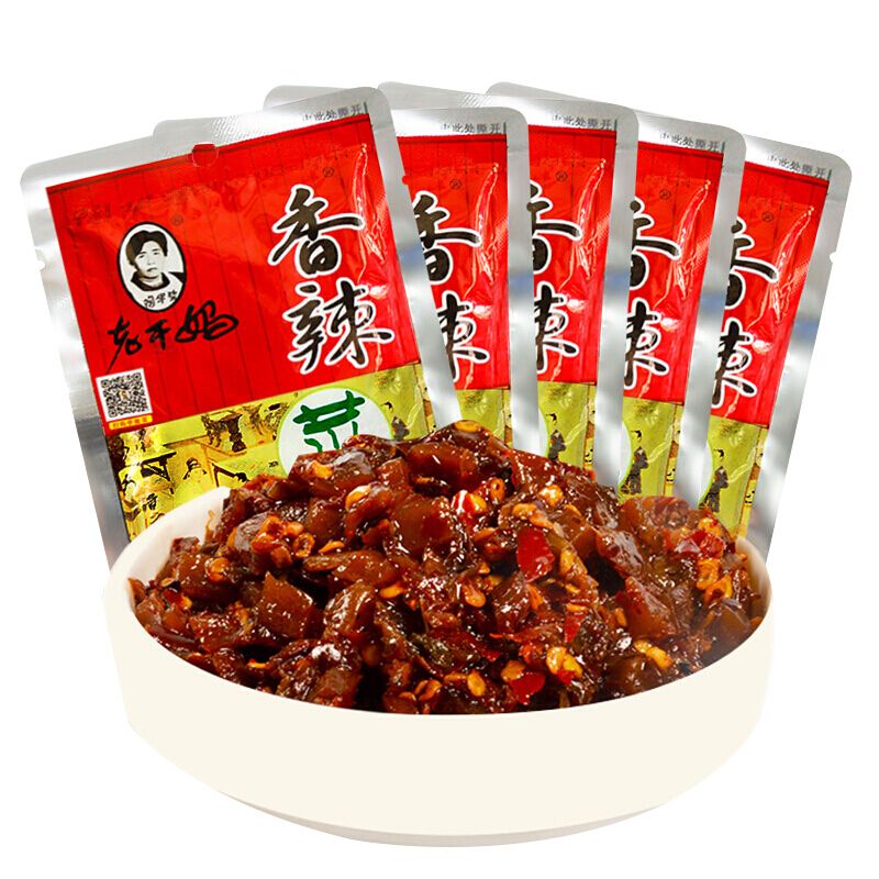 【20年新货】老干妈香辣菜60g袋装榨菜咸菜下饭菜开胃速食菜批发