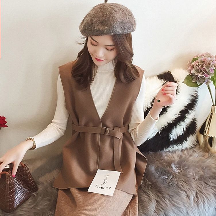 Spring and autumn 2020 new Korean woolen vest coat for women's students