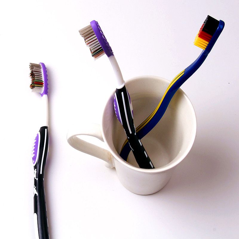 三策牙刷硬毛去烟渍牙渍牙黄男士专享牙刷10支20支家庭批发装包邮