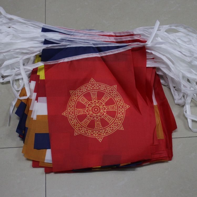 大中小号寺院佛教旗咒轮五色彩旗串法会装饰旗包邮大殿布置佛旗 虎窝拼 大中小号寺院佛教旗咒轮五色彩旗串法会装饰旗包邮大殿布置佛旗 虎窝拼