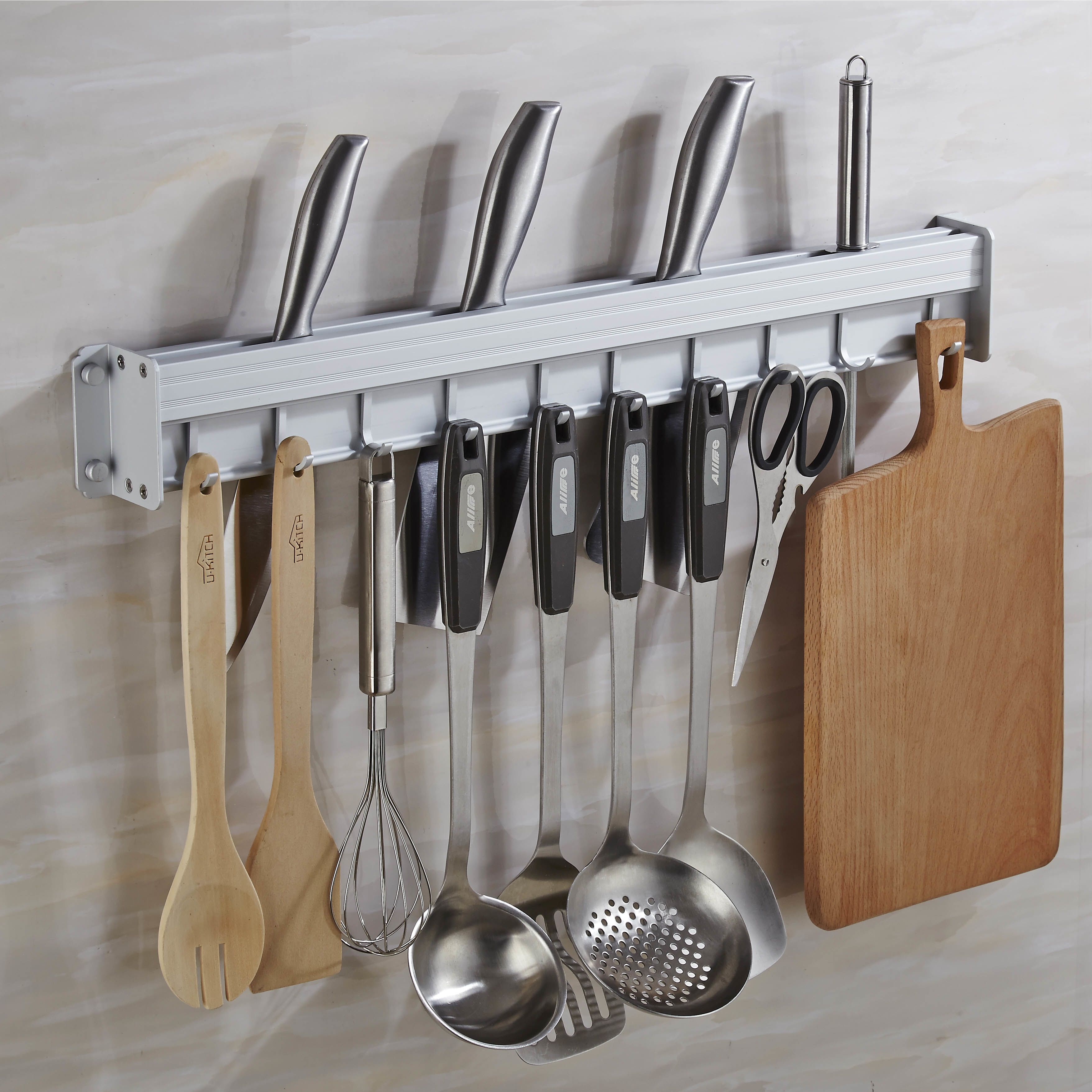 收纳壁挂打孔置物架锅铲厨房挂架插刀