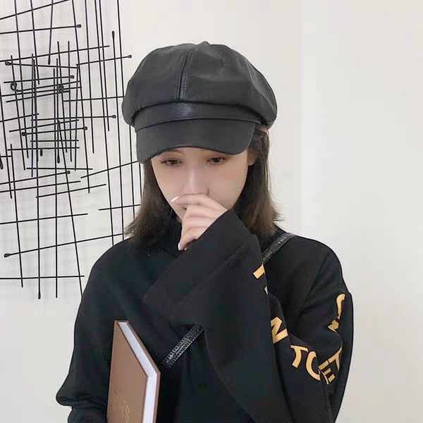 Hat woman Beret female spring and summer Korean Edition Japanese versatile woolen student lovely painter hat ins octagonal hat