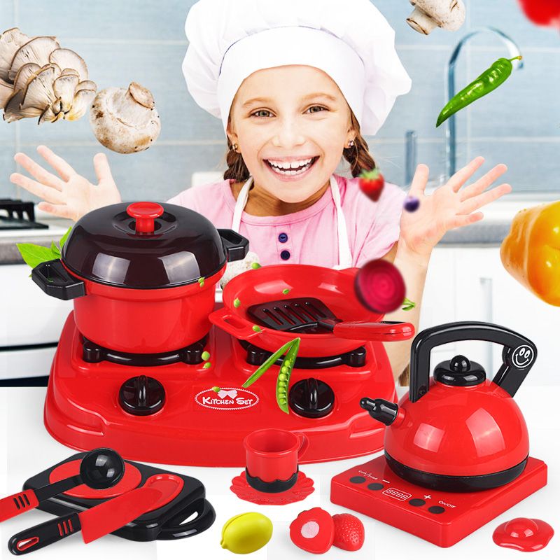 Children's family kitchen toy set baby cut fruit simulation boys and girls 3-6 years old cooking and cooking tableware