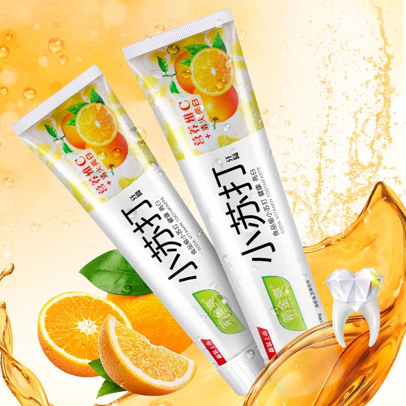 正品小苏打水果味牙膏美白牙齿祛牙渍清新薄荷去口臭成人儿童
