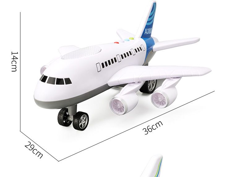 耐摔超大号惯性儿童玩具飞机仿真A380客机男孩宝宝灯光音乐模型车