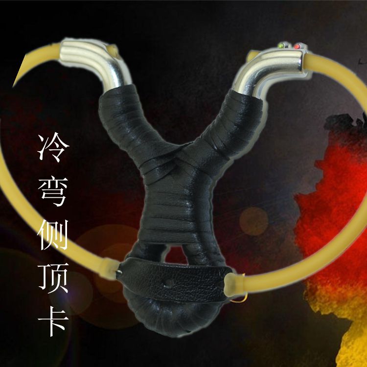 龙醒侧顶卡单卡冷弯不锈钢弹弓速射鱼内穿皮筋组圆皮扁皮两用竞技