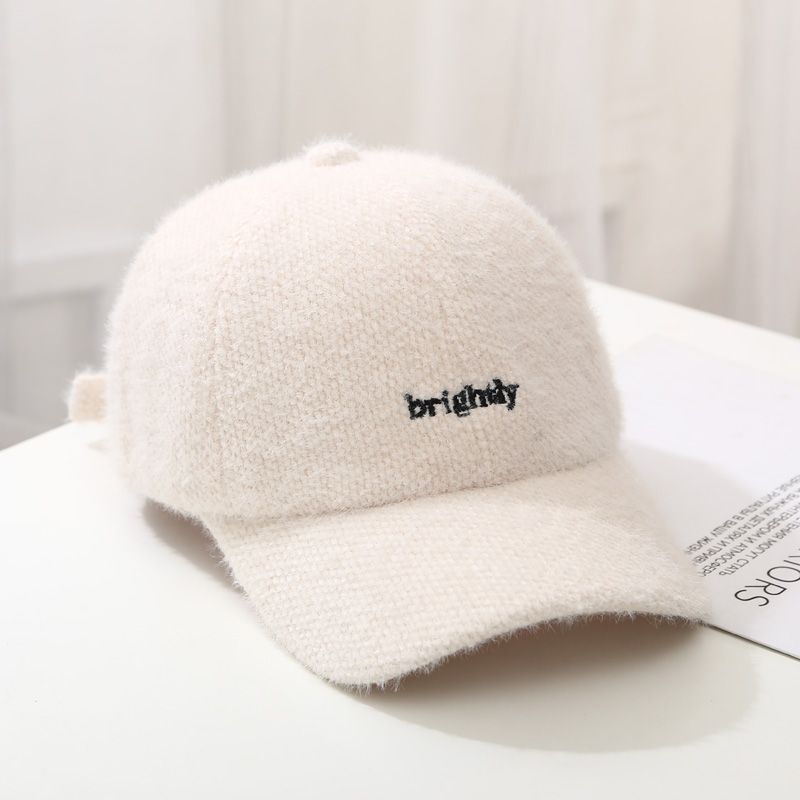 Autumn and winter hat children's Korean version students' baseball cap casual warm thickened cap letter embroidered hat