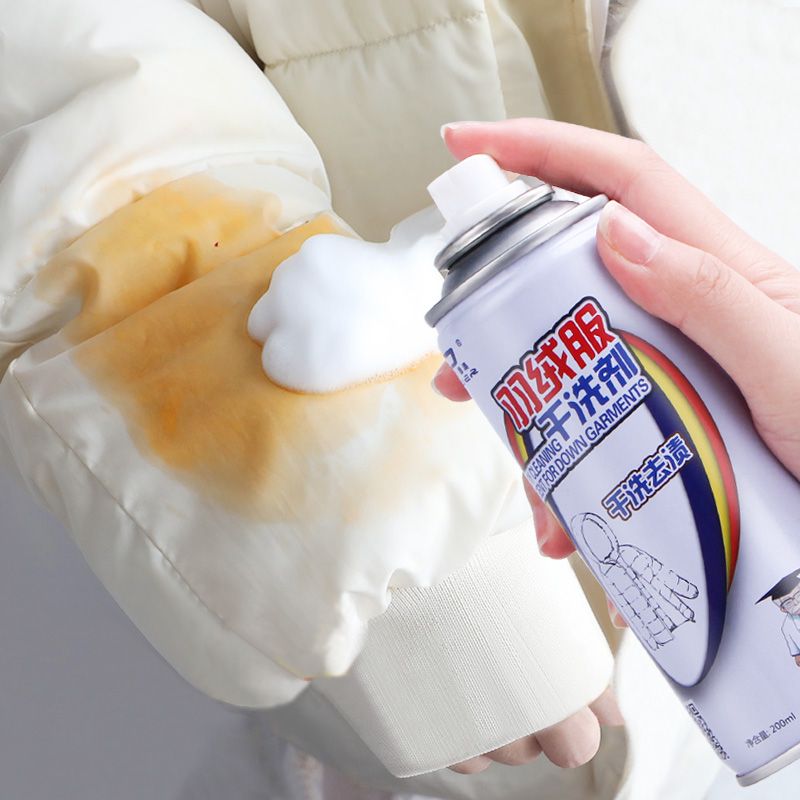 羽绒服干洗剂免水洗衣服神器去污渍油渍清洁剂泡沫清洗剂防水喷雾