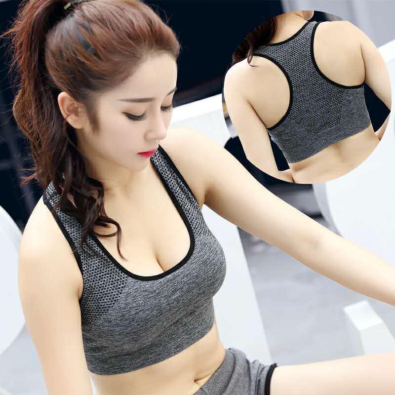 Sports underwear women's running shockproof sleep fitness yoga gathered student vest style no steel ring bra pregnant women