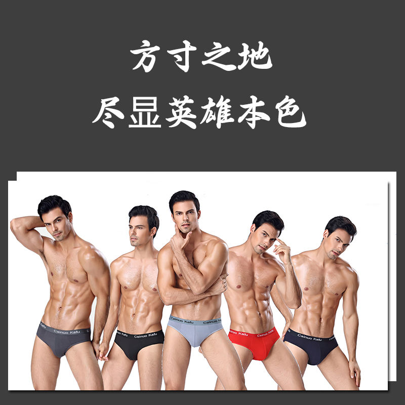 5 pairs of men's underpants triangle underpants middle waist Bamboo Fiber Modal breathable underpants men's Pants Large