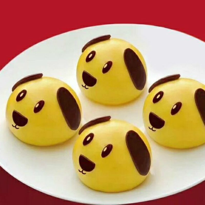 可爱卡通包奶黄包点心学生儿童营养早餐馒头小猪猪包子豆沙包动物