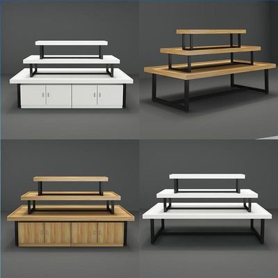 中岛展示台商场货架超市堆头促销流水台母婴文具展示台化妆品展柜