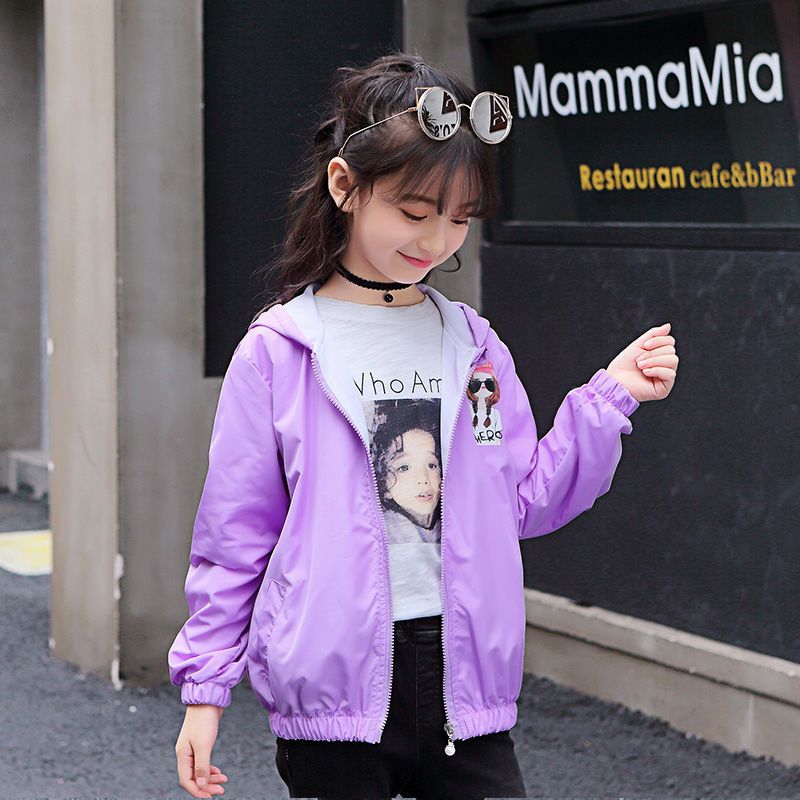 女童秋装外套2023新款韩版5中大童9时髦洋气薄款百搭夹克上衣11岁