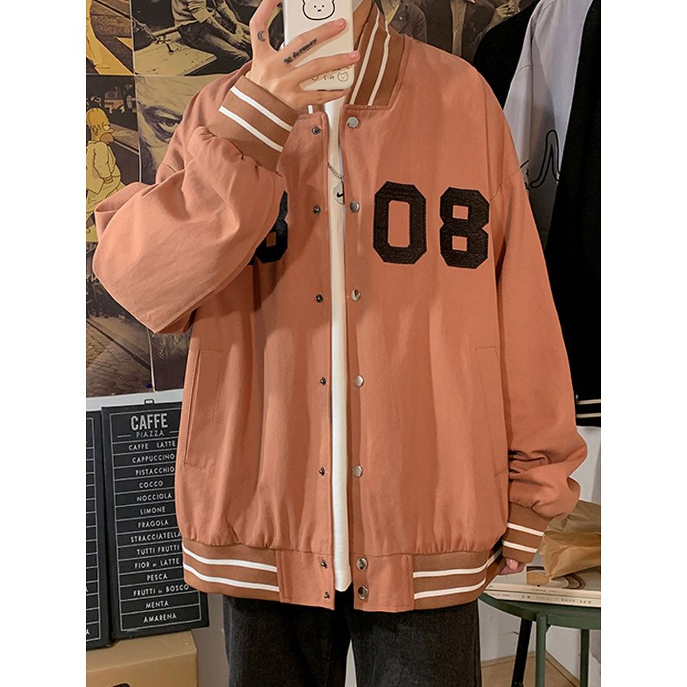 New jacket men's autumn and winter Korean fashion lovers' wear men's Jacket Large Size loose Embroidered Baseball Jacket