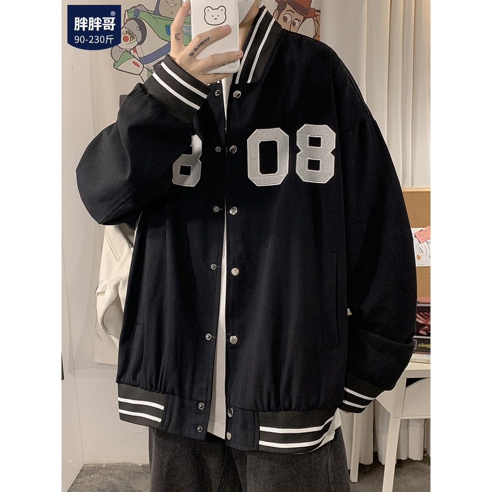 New jacket men's autumn and winter Korean fashion lovers' wear men's Jacket Large Size loose Embroidered Baseball Jacket