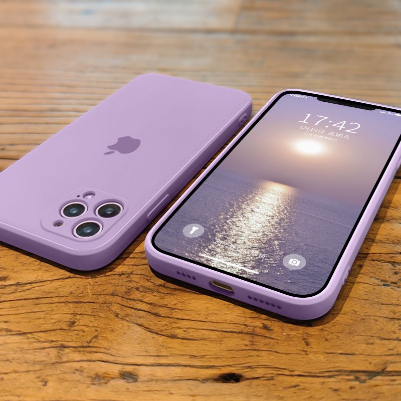 Iphone12紫色,iphone12紫色壁纸 苹果12手机壳iphone12新款紫色直边液态2promax手机套镜头全包防