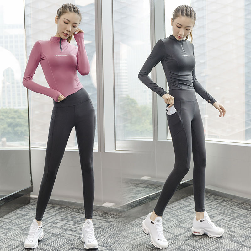 高端瑜伽服女套装显瘦紧身时尚健身房跑步网红气质专业运动服速干