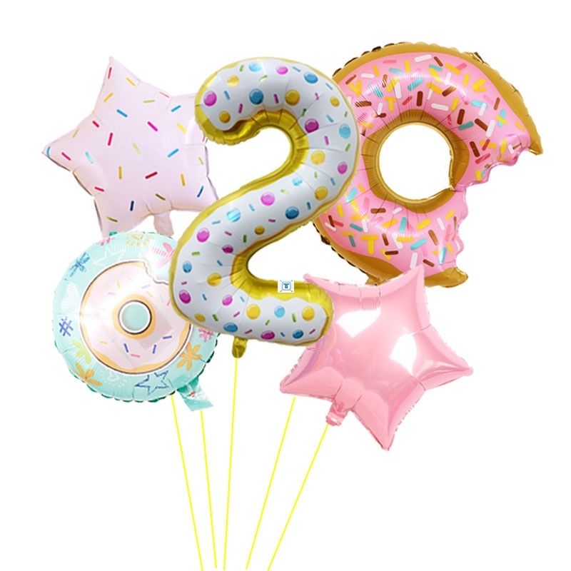 1set navidad 32inch candy number foil balloons new year