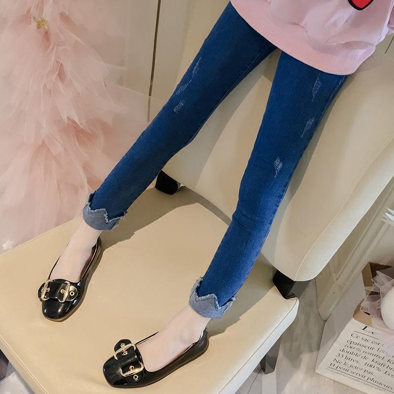 Princess children's wear girls' jeans spring and autumn new Zhongda children's trousers children's Korean slim pants