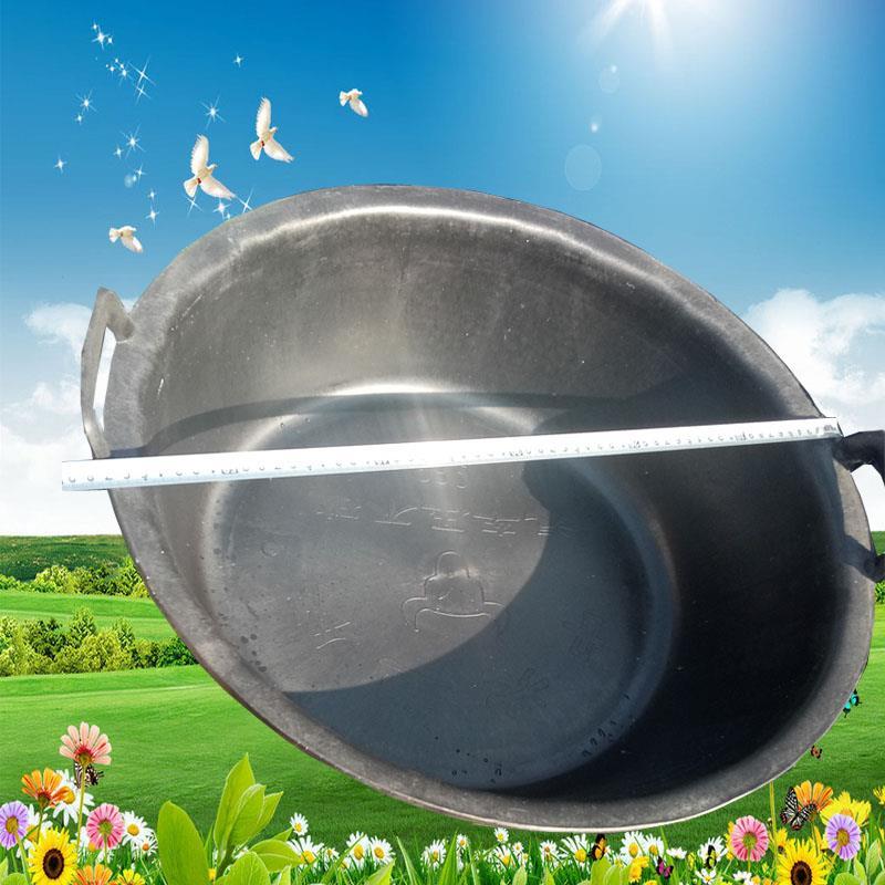 特种料制工地建筑用塑料灰盆灰桶瓦工橡胶泥盆大号拌料养殖盆耐磨