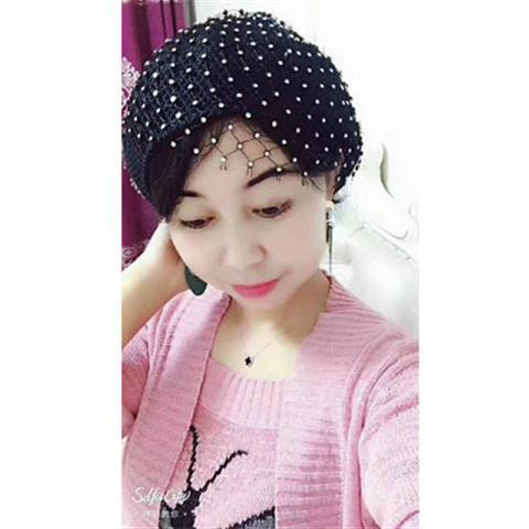 Hui women's summer new Muslim lace nail beads hat Fashion Scarf casual versatile headdress