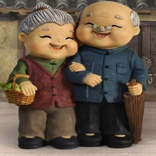版卡通小号白头偕老老夫老妻老头老太老人情侣公仔人偶摆件奶奶家【3