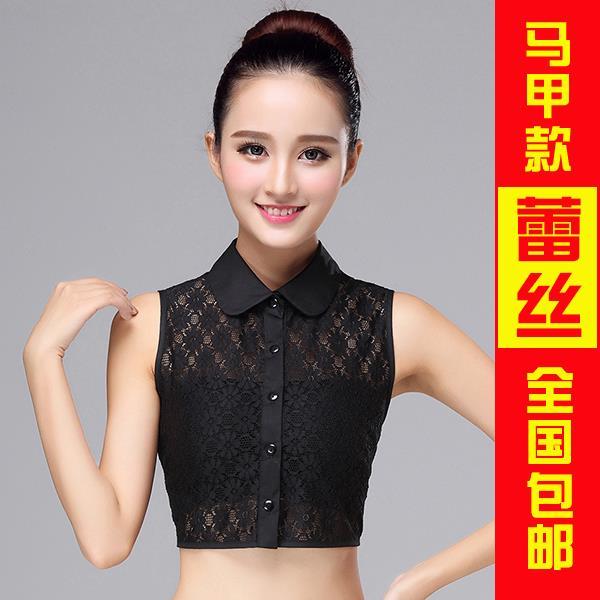 韓版高領娃娃假領子女蕾絲襯衣領白色裝飾領秋冬季襯衫假領娃娃領