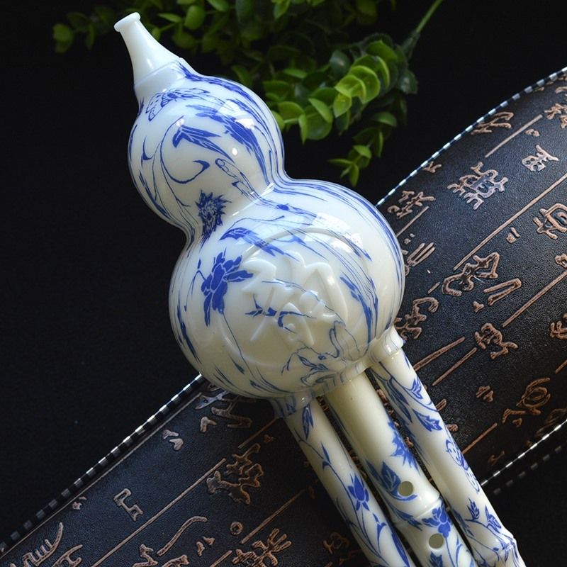 青花瓷色葫芦丝降b调c调双音可拆卸初学成人学生用演凑型防摔耐用