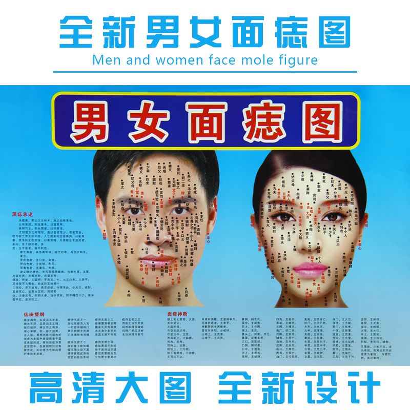 男女美容面痣海报图祛黑痣面痣取痣大海报图片画除黑痣宣传画
