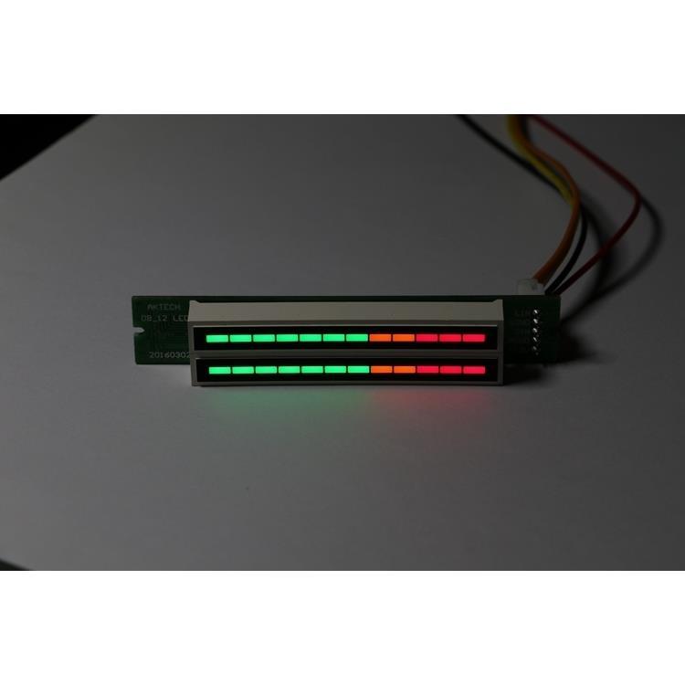 双12位双声道led音乐频谱电平指示灯(7绿2橙3红) 音响led指示灯
