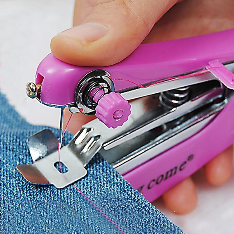便携式迷你小型手持缝纫机简易家用多功能袖珍手工手动微型裁缝机