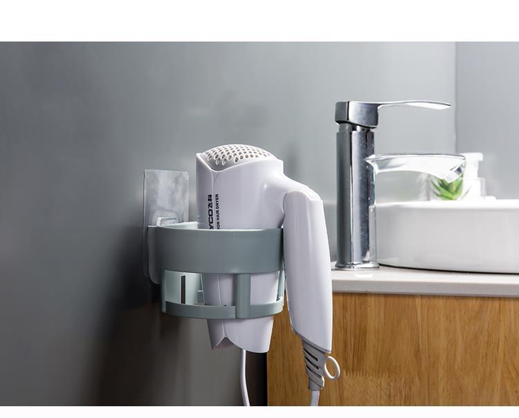 创意无痕免打孔吹风机架浴室卫生间家用电吹风收纳架壁挂式置物架